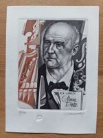 Exlibris Hedwig Pauwels - Original Farbradierung signiert