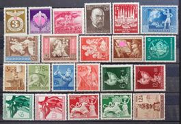 DEUTSCHES REICH: Ein Lot Postfrische ** aus 1942–1945
