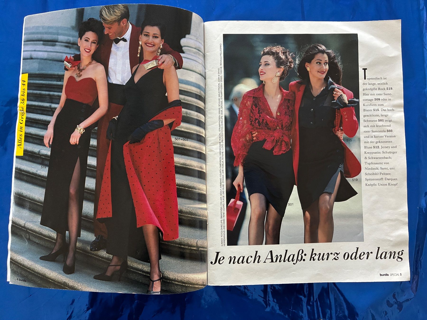 Schnittmuster: Burda spécial Abendmode 1992 Schnittmuster Design Nähen – Gebraucht aus Aarwangen von nemkin61 2