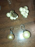 Vintage Ohrringe Set: Perlen-Ohrclips