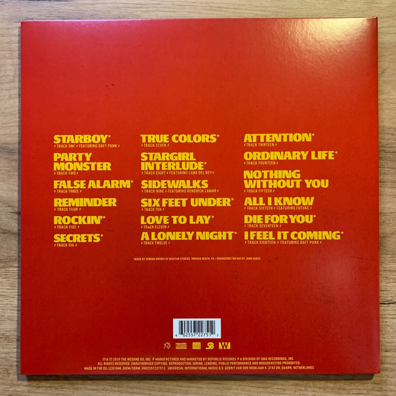 Schallplatten: THE WEEKND - STARBOY...OG EU 2017...EX/EX – Gebraucht aus Gals von Diskopatshop 1
