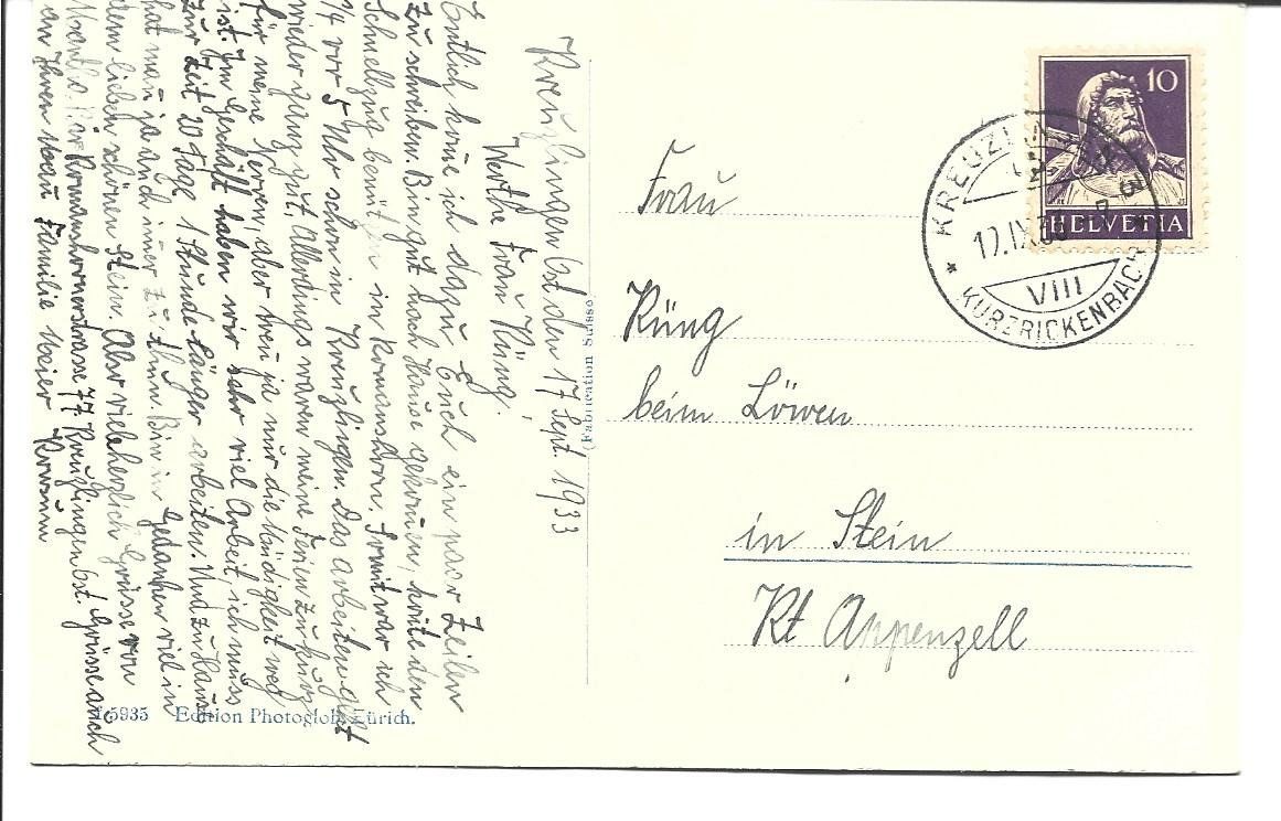 Cartoline postali: AK Kreuzlingen  TG – Usato da Appenzell venduto da mai25 1