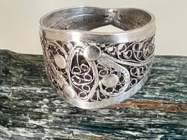 Antiker Silberring 925 Filigran Jugendstil Orientalisch G61