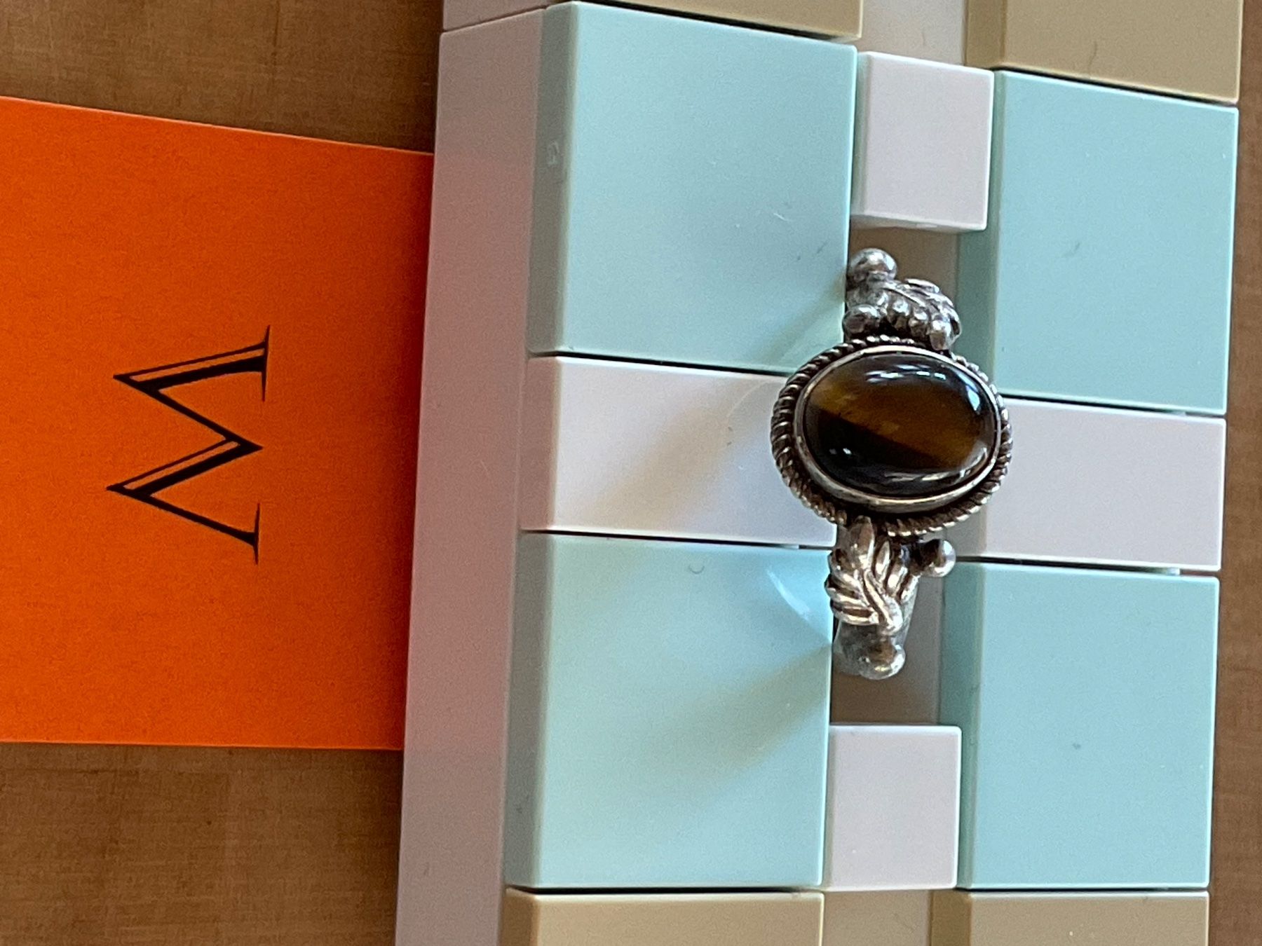 Anelli: Ring mit Tigerauge / Gr. 53 – Usato da Rümlang venduto da Sambas19