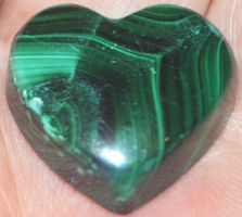 Cabochon L-1349 – Malachit Herz Edelstein – 20x23mm