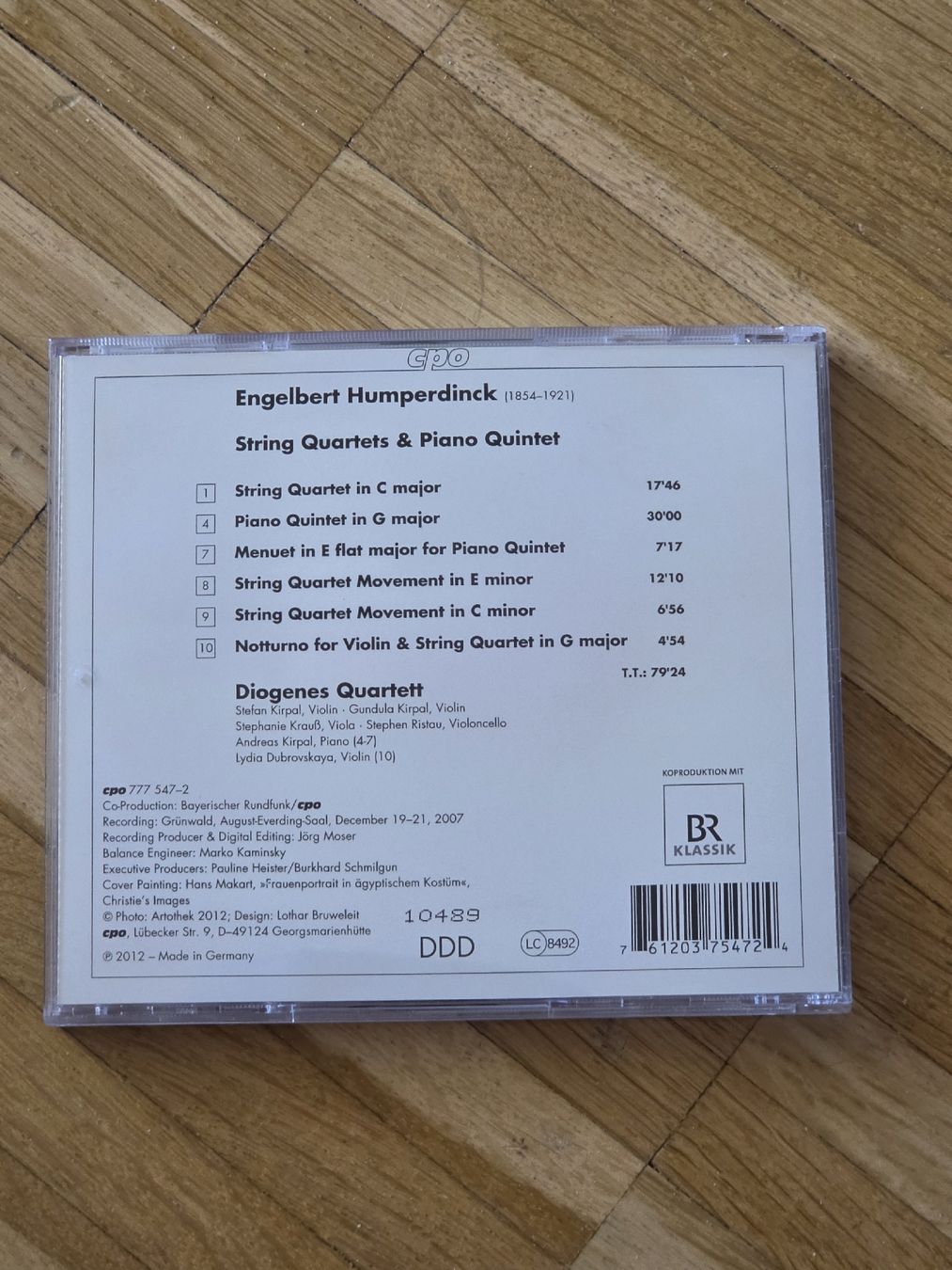 CD: CD: Humperdinck String Quartets und Piano Quintet – Usato da Aesch BL venduto da immon 1