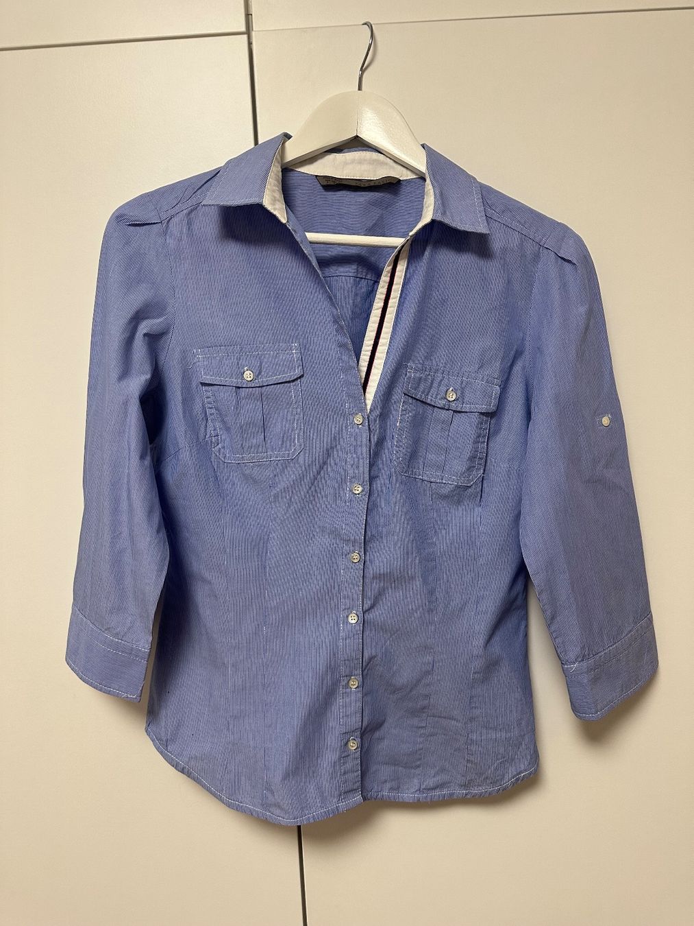 Zara Camicette: Blau und rosa Zara Basic bluse – Usato da Zürich venduto da kuszi