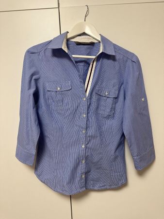 Blau und rosa Zara Basic bluse