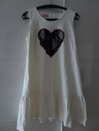 Minikleid weiss, ärmellos mit Herz (DivinaProvidencia) 42