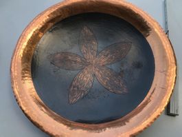 Assiette/ Plateau en Cuivre Décoré