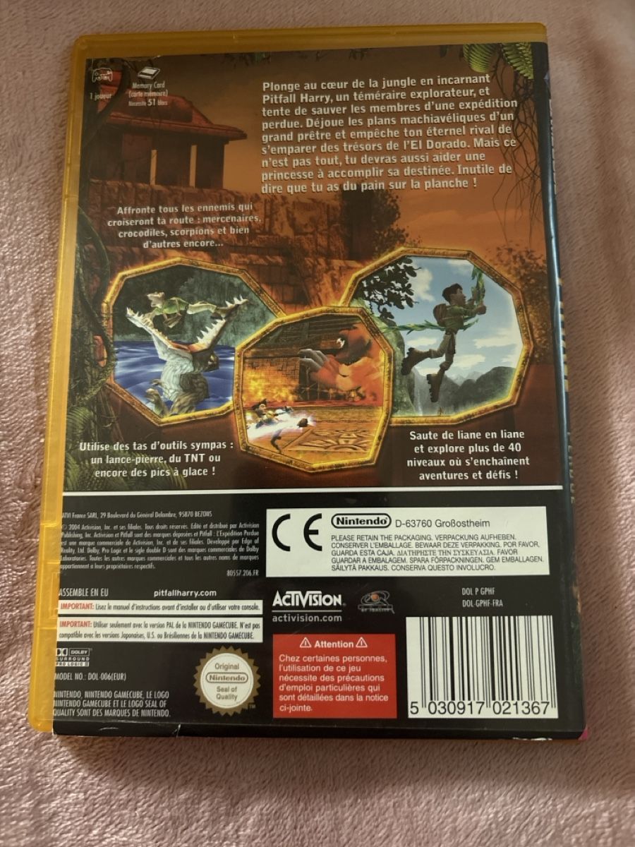Nintendo Giochi: Pitfall: L'Expédition Perdue Gamecube - Jeu d'aventure! – Nuovo (secondo la descrizione) da Lausanne venduto da sio_7ckb 1
