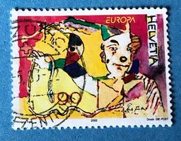 Nr. 1052 Clown mit Requisiten GESTEMPELT 2002  