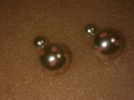 ohrringe modeschmuck ,,künstliche perlen,,beige und roserot