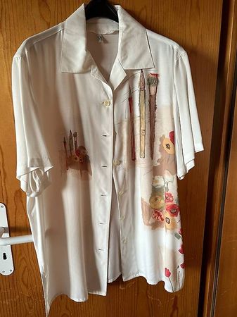 Bluse lang Gr.38 mit Muster