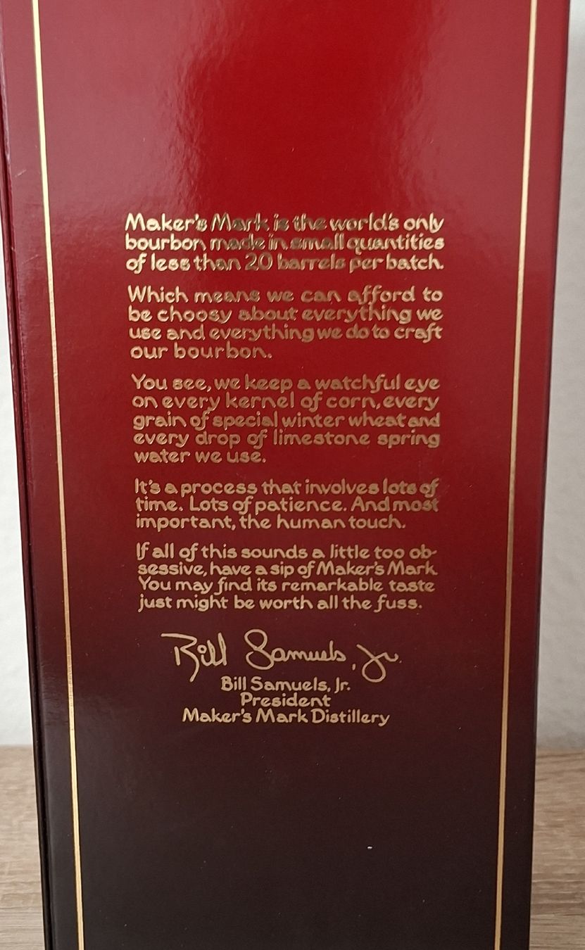 Bevande alcoliche: Maker's Mark Bourbon Whisky 70cl 45% vol. – Nuovo (secondo la descrizione) da Affoltern am Albis venduto da Ab_1.- 2