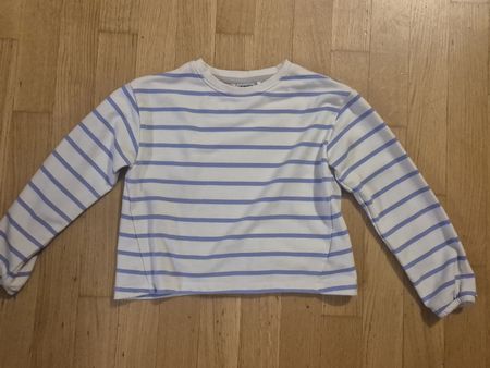 Primigi Striped Long Sleeve Top - blue and white, size 130cm