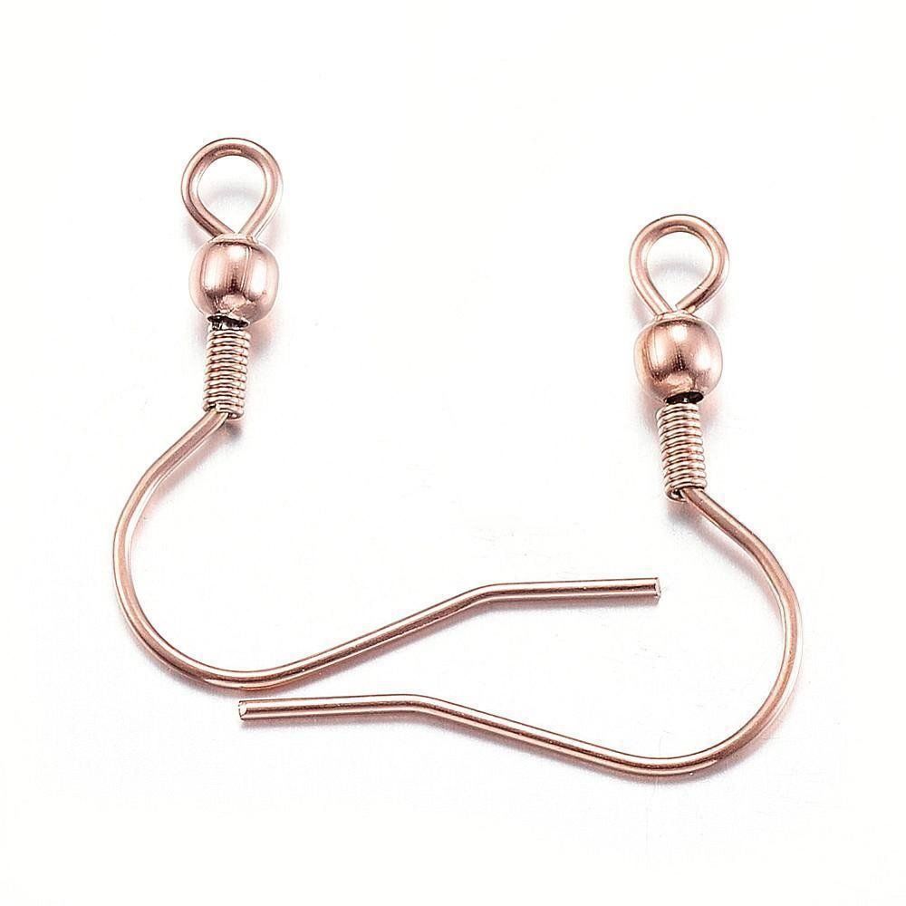Orecchini pendenti & Orecchini a lobo: 2 Ohrhaken Edelstahl rose gold – Nuovo (secondo la descrizione) da Alpnachstad venduto da perlengaby