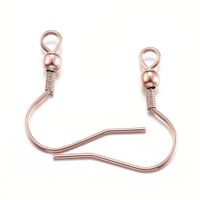 2 Ohrhaken Edelstahl rose gold
