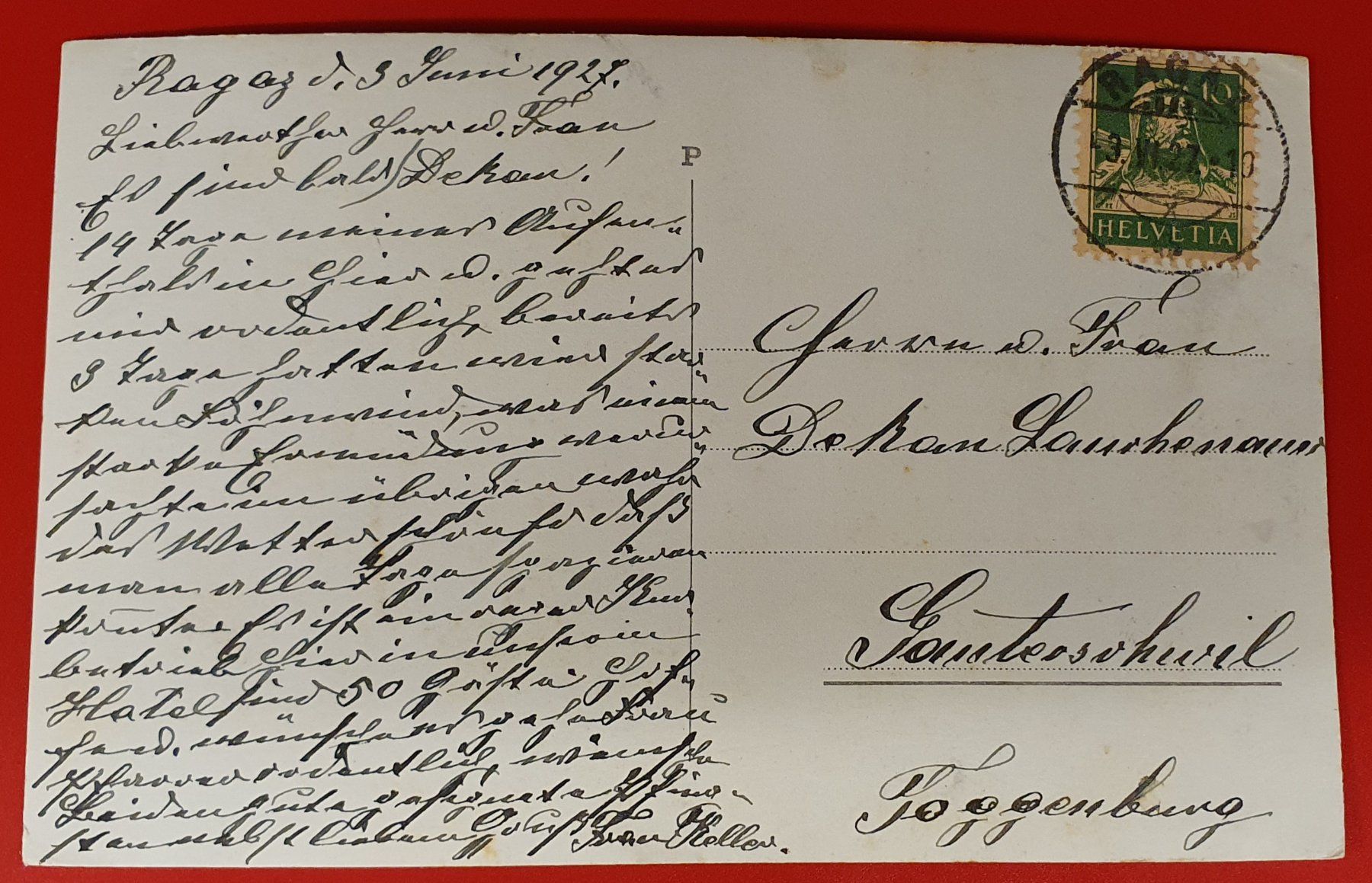 Cartoline postali: Bad Ragaz 1927 – Usato da Kreuzlingen venduto da Rschweiz1 1