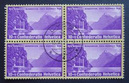 PP 1938, Viererblock B1y, Ersttag LYSS BE, Kat: 175.-