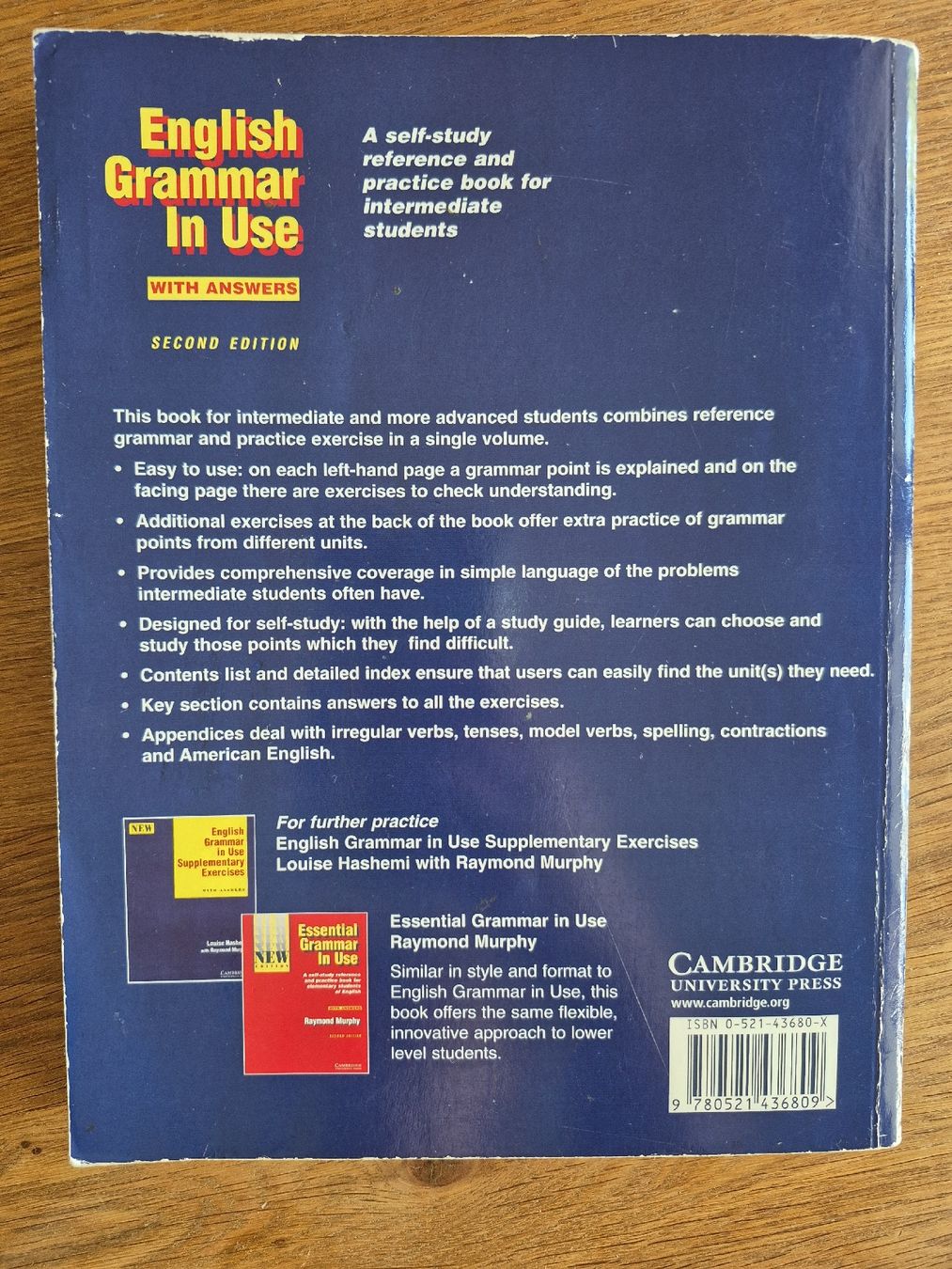 Bücher: Raymond Murphy - English Grammar in Use, 2. Edition – Gebraucht aus Thun von Zuzi84 1