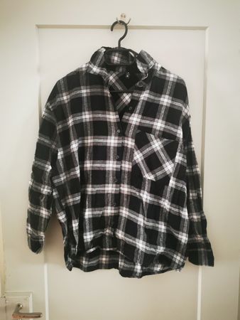 FB Sister Hemd Holzfäller Look Schwarz Weiss Gr. M Top!