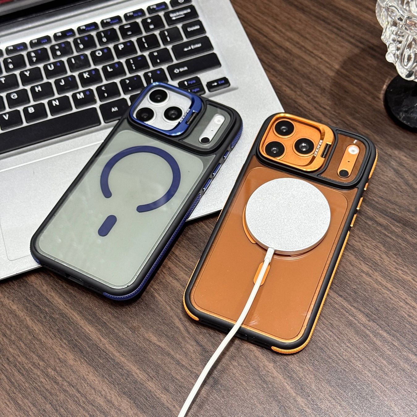 Apple Cover & Protezioni schermo: Apple iPhone MagSafe Hülle mit Kameraschutz & Ständer – Nuovo (secondo la descrizione) da Turgi venduto da JULIEKAUF 8