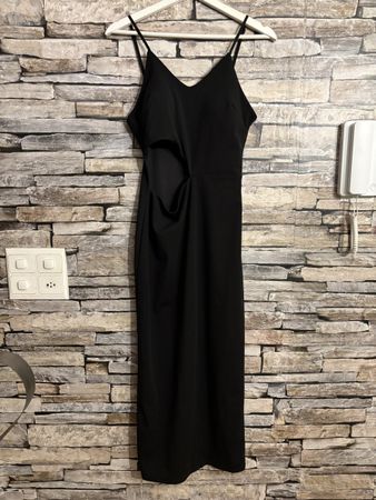 Elegantes, schwarzes Sommerkleid mit Cut-Out, Grösse S