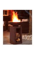 +Moderne Feuerschale  aus Gussstein 39,5