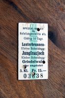 3.Kl. WAB Spezial-Billet Lauterbrunnen - Jungfraujoch - 1954