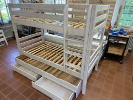 Flexa Etagenbett mit Ausziehbett und zwei Schubladen
