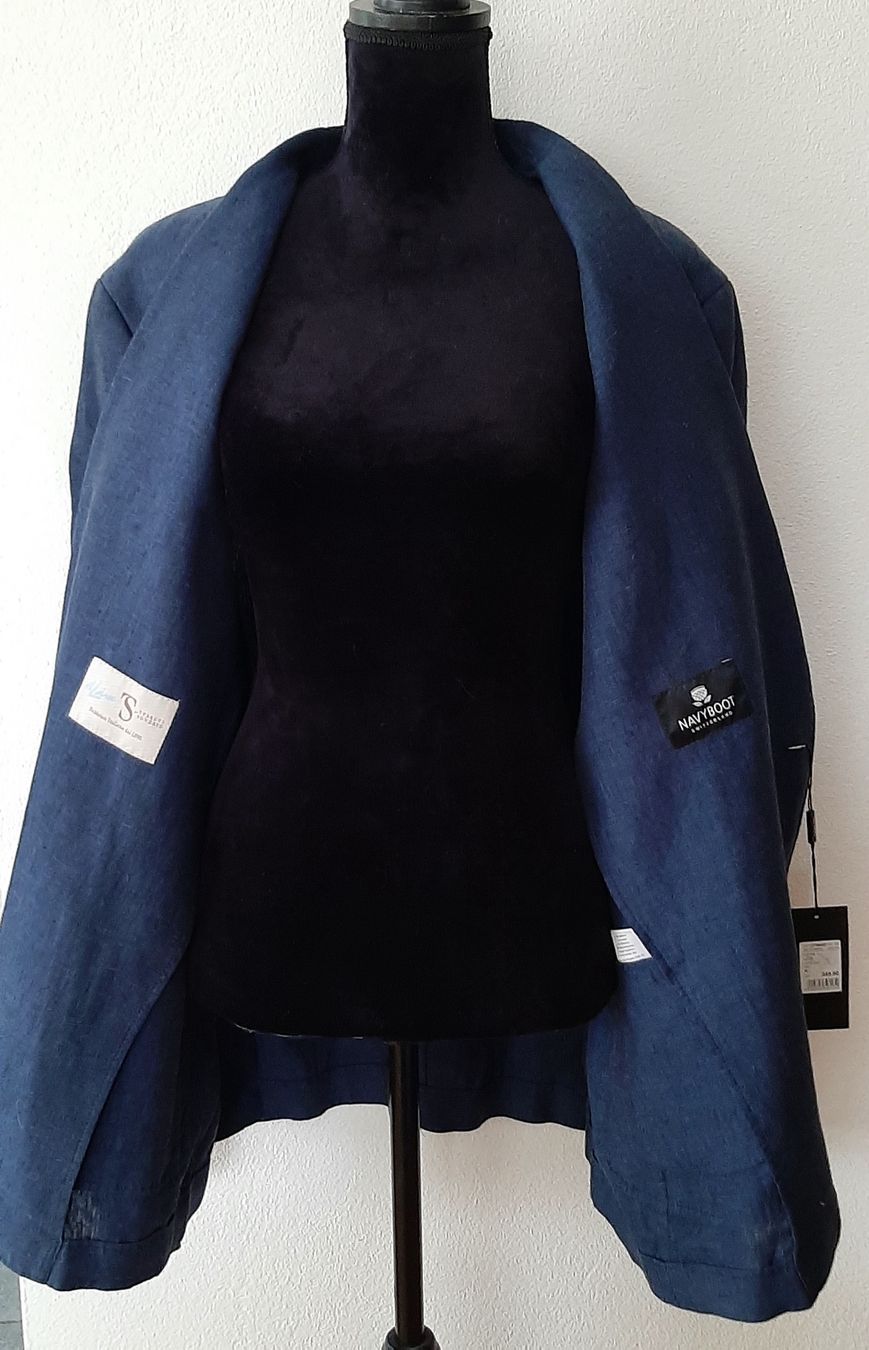 Navyboot Giacche: Navyboot Sakko/Blazer Herren, Grösse 58, Blau, Leinen – Nuovo (secondo la descrizione) da Uster venduto da kgw78 1
