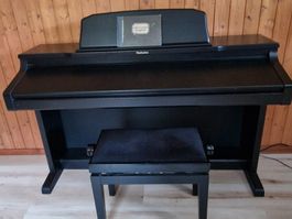Digitalpiano Technics mit Hocker, schwarz, funktionsfähig