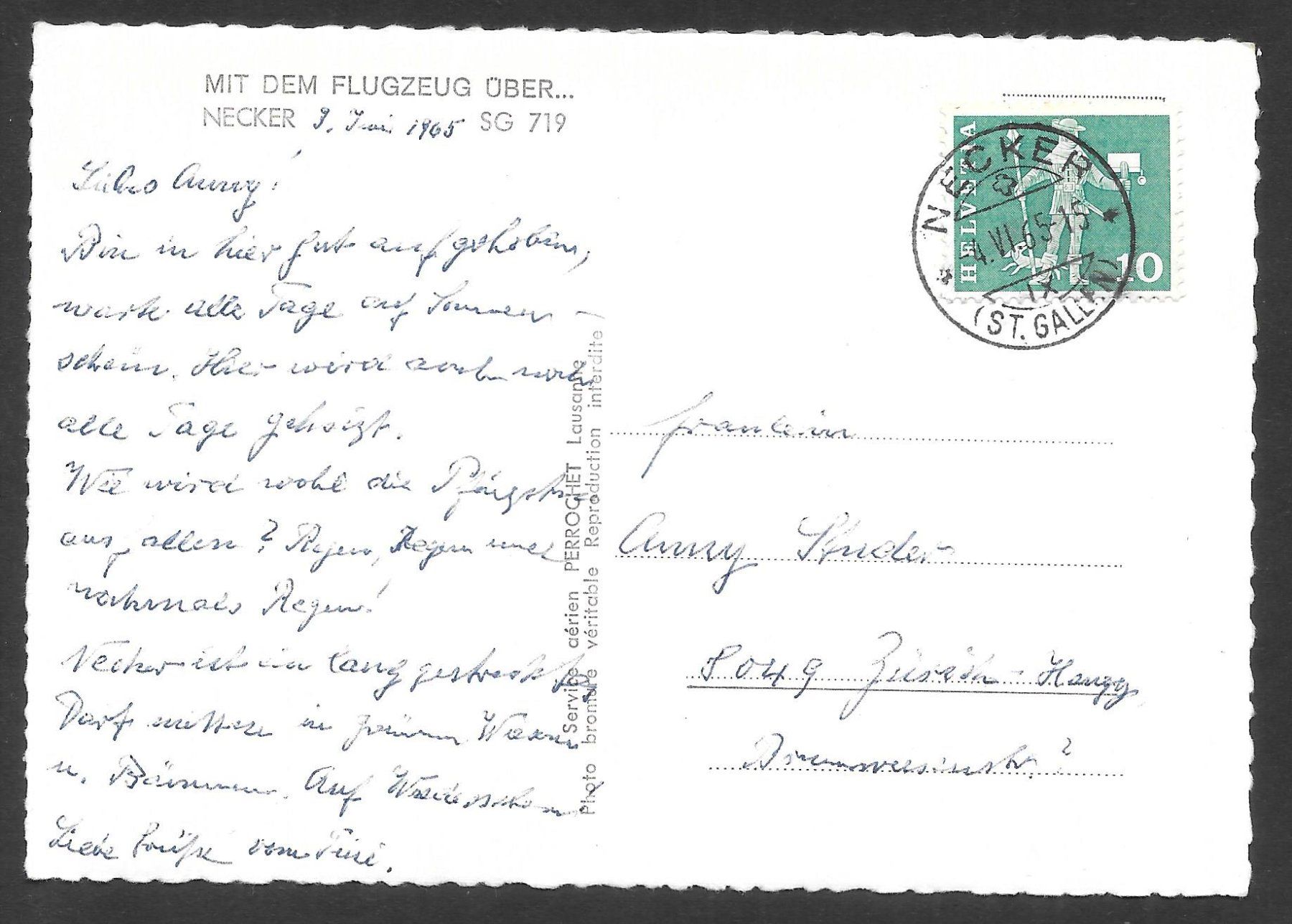 Cartoline postali: Necker Flugaufnahme SG 719 – Usato da Olten venduto da clotaldi 1