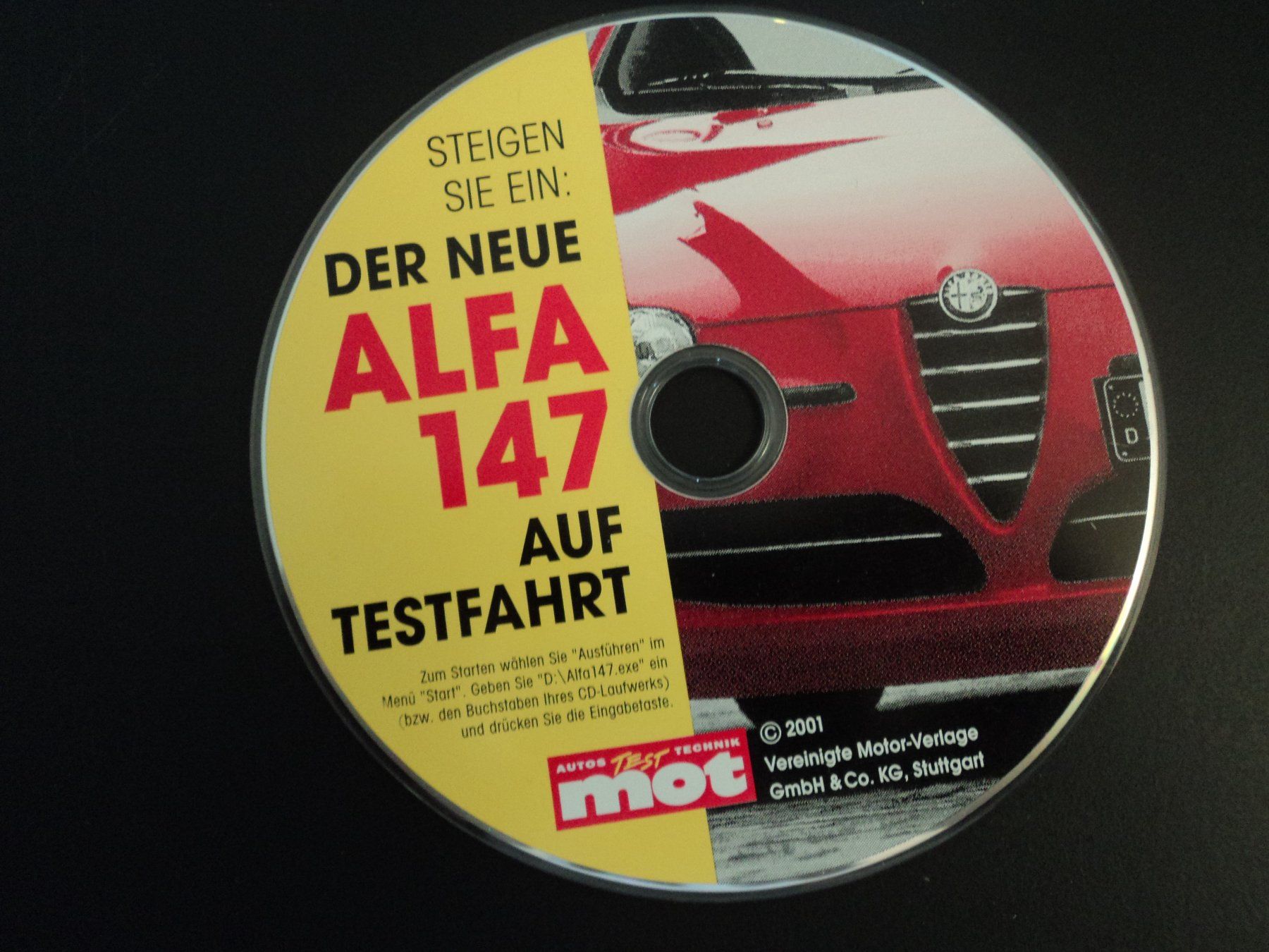 Alfa Romeo Dokumente: Prospekt CD Alfa Romeo 147 2001 – Gebraucht aus Schwarzenburg von modelCARama 1