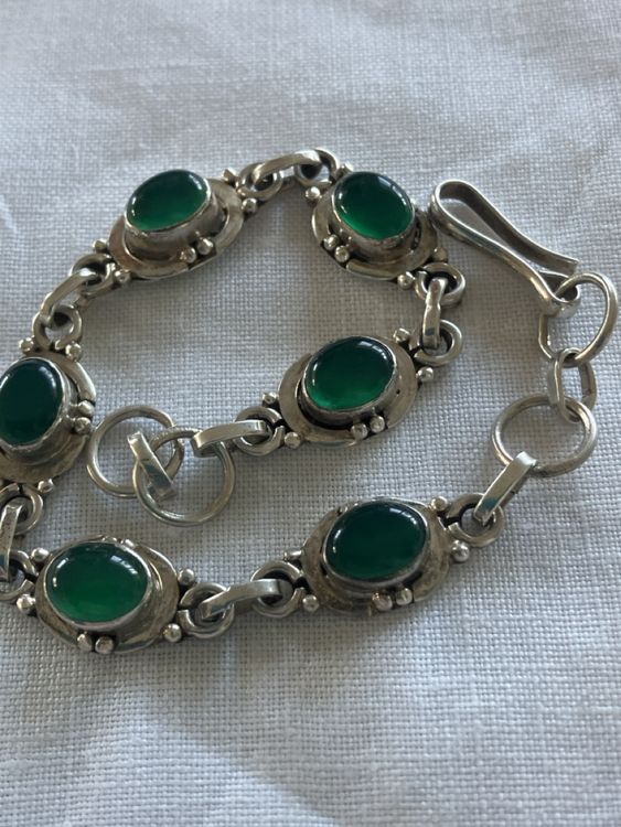 Haarkamm Mit Grünen Halbmond-Steinen - Eleganter Kamm Für Hochzeiten & Partys