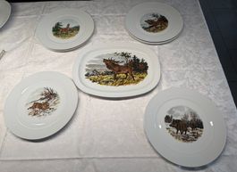 Teller-Set "Wildgeschirr (Porzellanfabrik Langenthal)