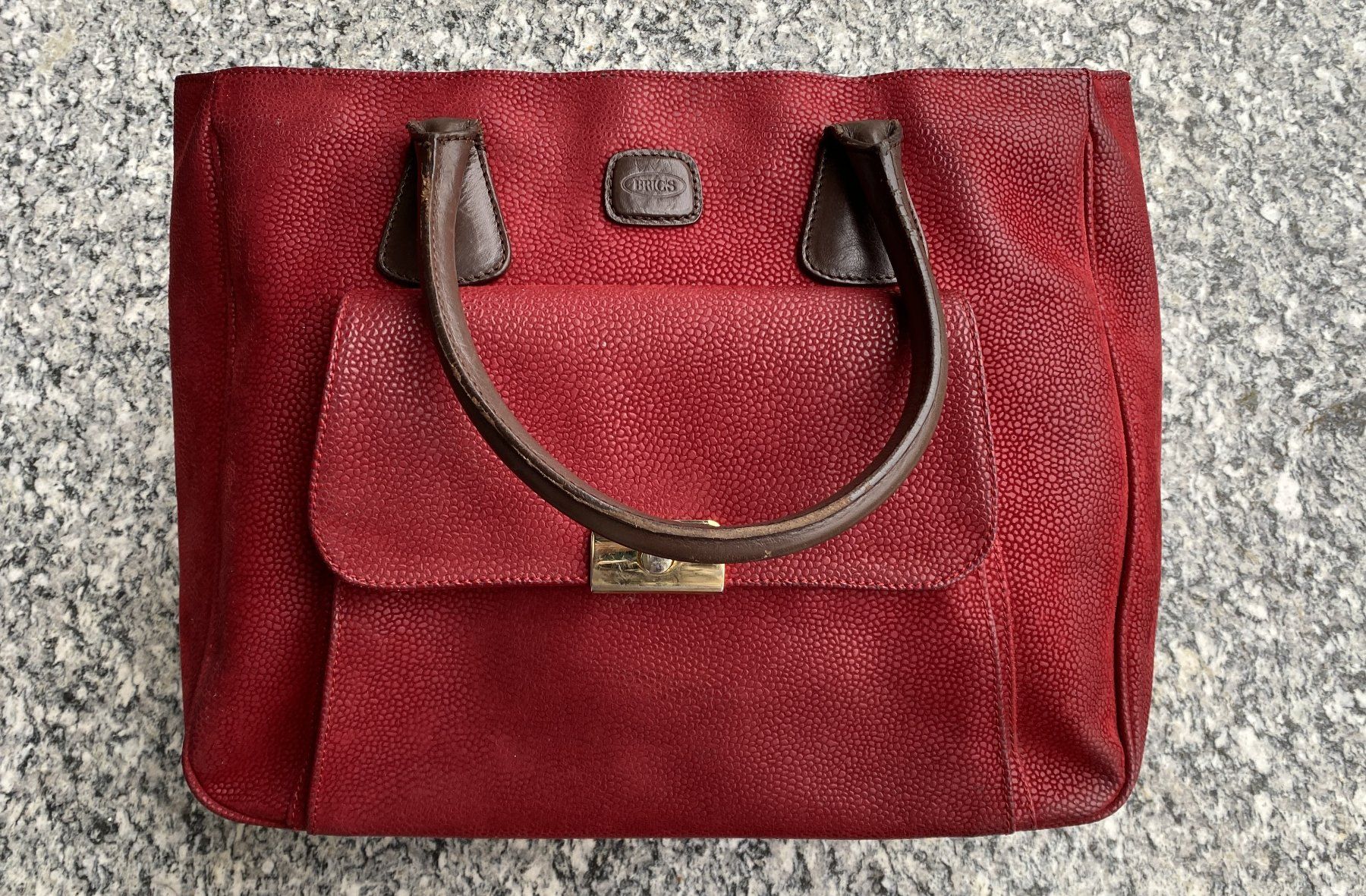 Brics Borse da donna: Tasche BRICS Leder rot Handtasche BRICS – Usato da Hünenberg venduto da Ecila 2
