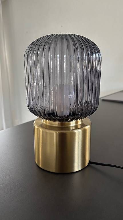 Lampes: Tischleuchte Messing/Klarglas grau – D'occasion à Brunegg par Robertino70