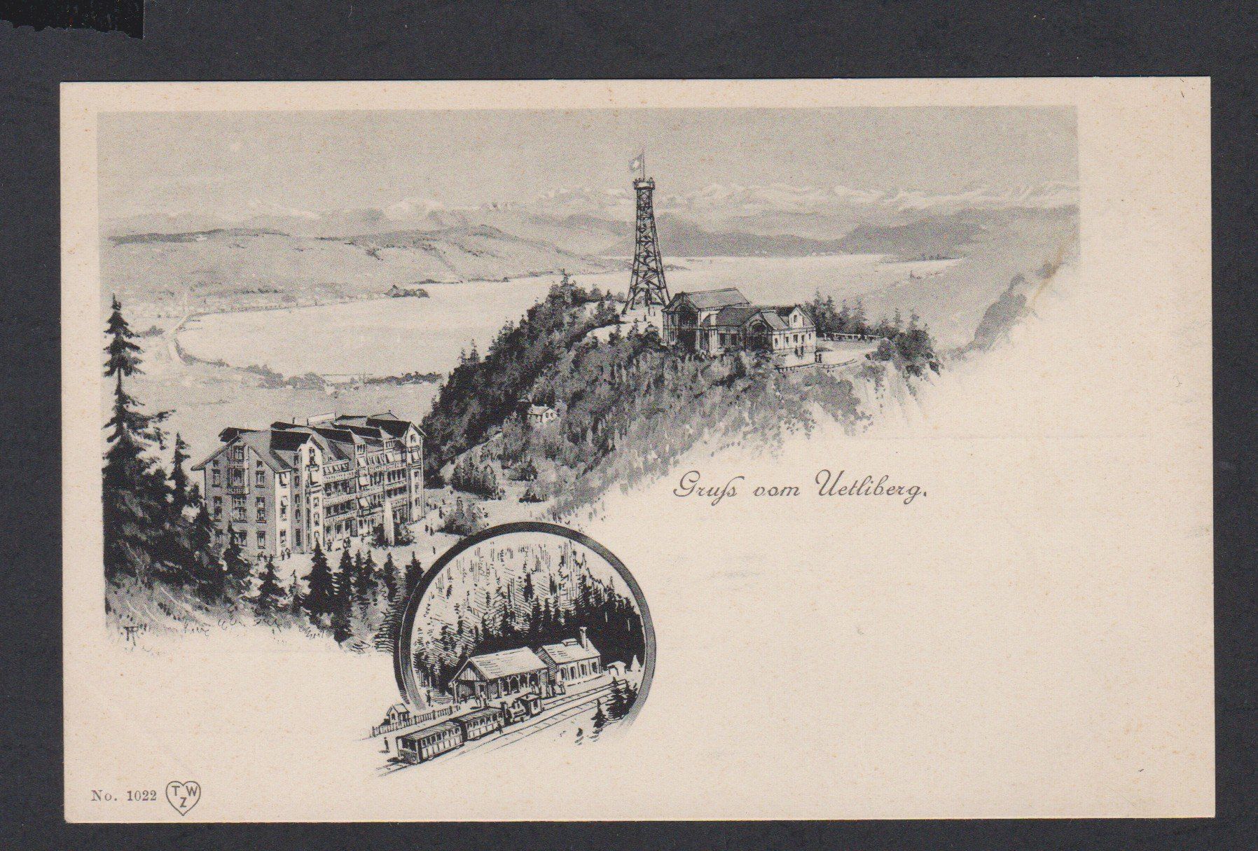 Cartoline postali: Uetliberg  Zürich  mit Bahn   :   alte Ansichtskarte** – Usato da Vitznau venduto da Ropaku