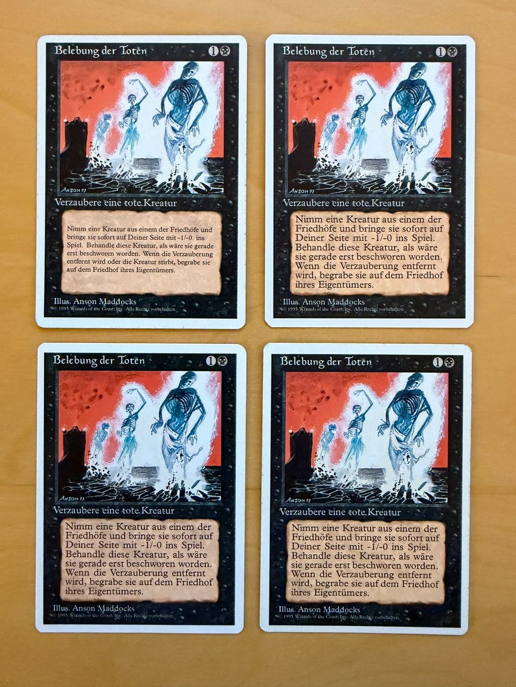 Magic The Gathering Carte collezionabili: 4x Belebung der Toten // Animate Dead / 4th Edition // Magic – Usato da Binz venduto da Tempelritter