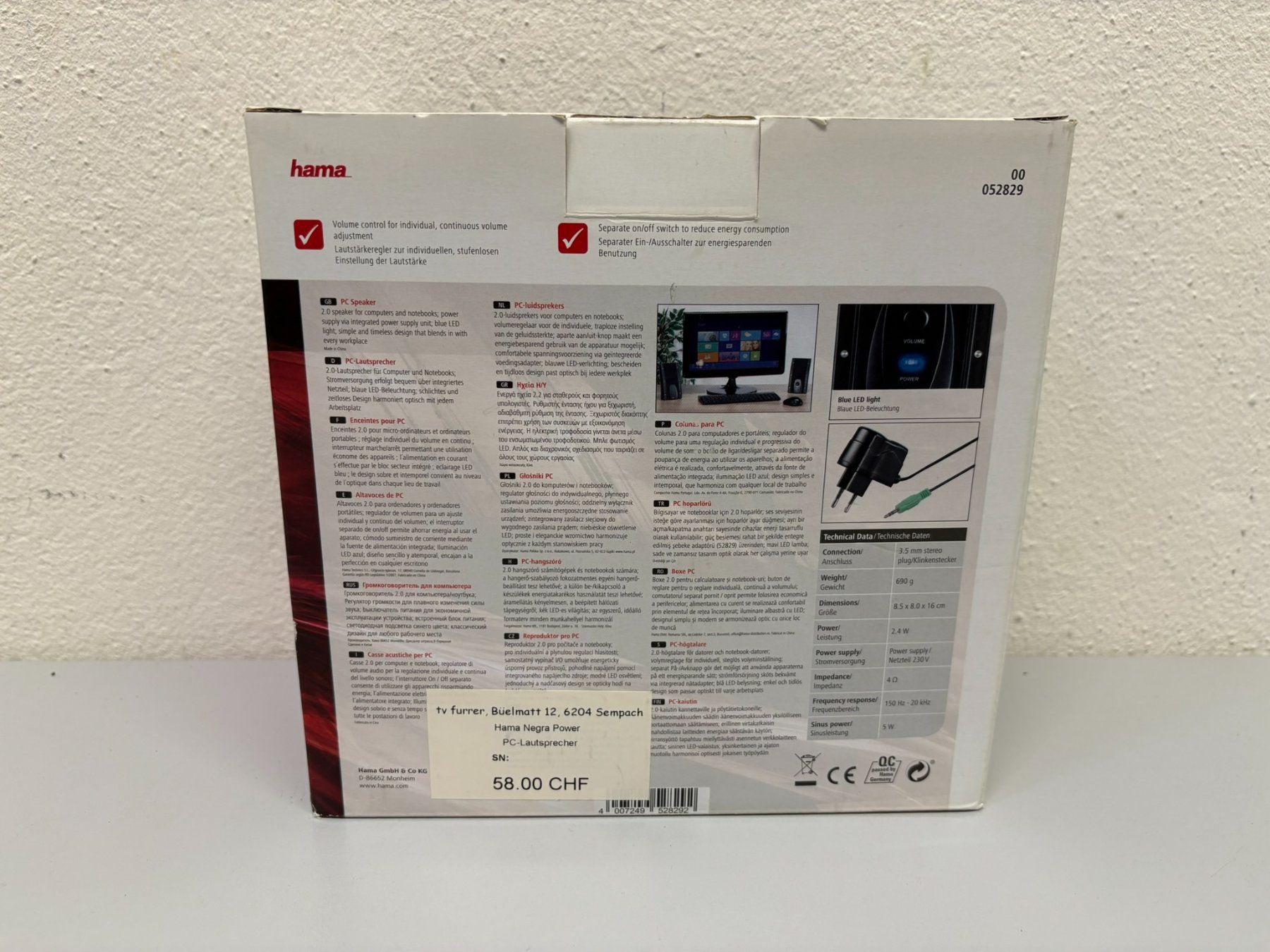 Hama Lautsprecher: Hama Negra Power PC-Lautsprecher – Neu (gemäss Beschreibung) aus Hochdorf von av-electronics 1
