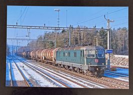 Re 6/6 11659 grün «Chavornay» m. Güterzug in Zweidlen 6.2.12