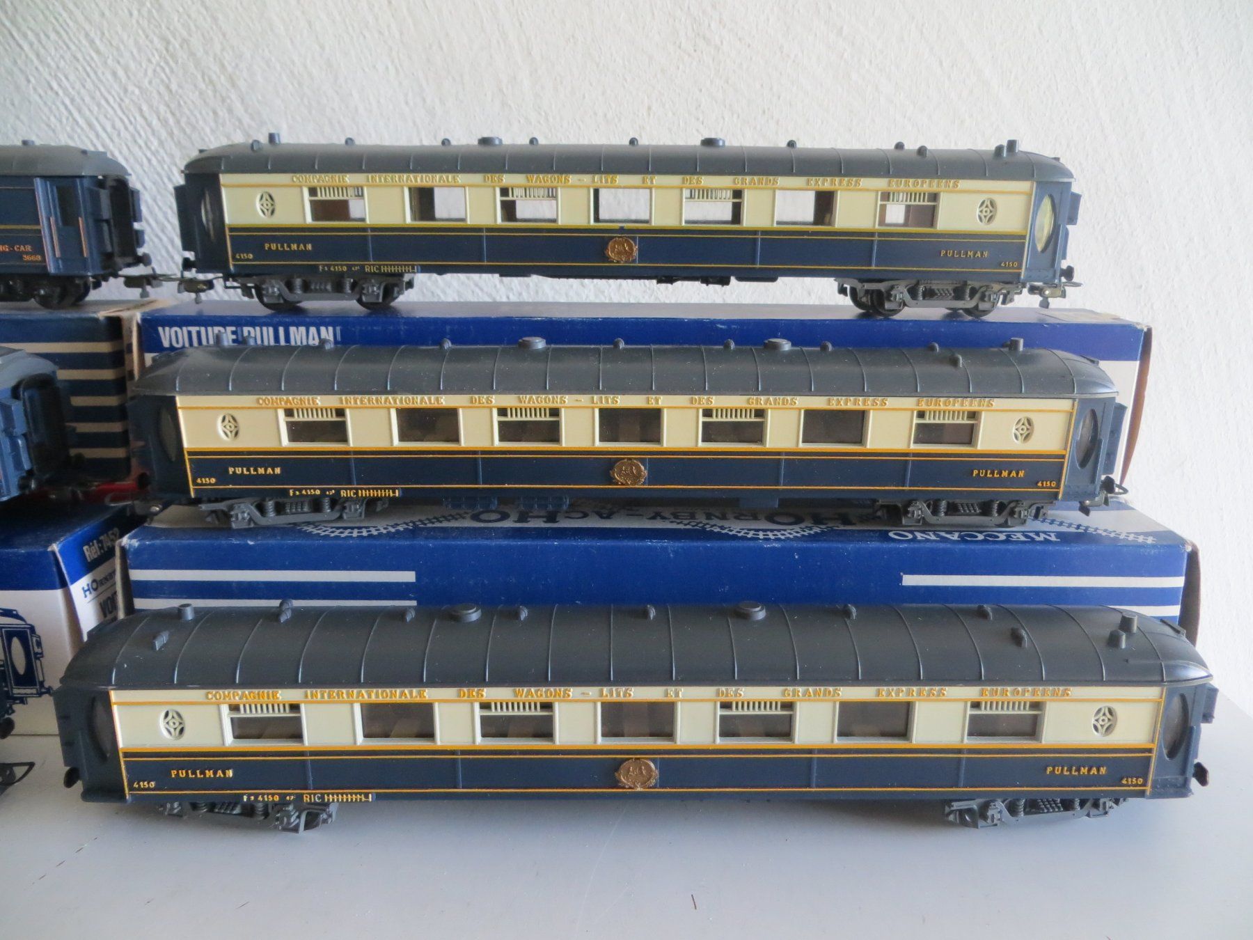 Hornby Modellini di ferrovie: Hornby-Acho H0: Set mit 6 CIWL-Pullmanwagen, in OVP – Usato da St.Gallen venduto da gnumolo 2