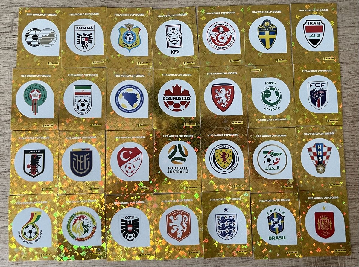 Panini Carte collezionabili: 28 verschiedene Sticker Wappen WM 2026 – Nuovo (secondo la descrizione) da Mägenwil venduto da ben_rb7z