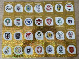28 verschiedene Sticker Wappen WM 2026