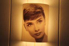 BILDLAMPE FOTOLAMPE AUDREY HEPBURN WANDAMPE LAMPE