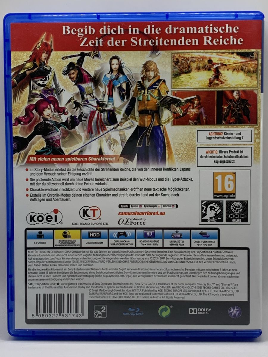 Sony Giochi: Samurai Warriors 4 - PS4 – Usato da Ostermundigen venduto da RG-Collector 1