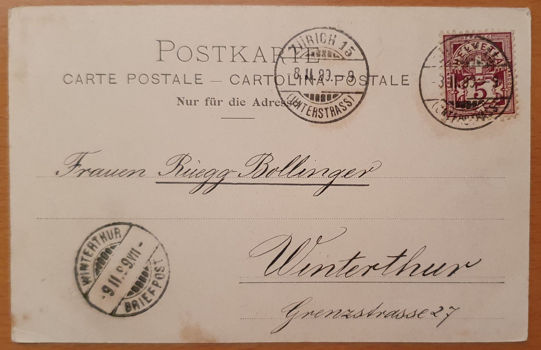 Cartoline postali: Zürich 1899 - 8 Ansichtskarten - TOP – Usato da Kreuzlingen venduto da Rschweiz1 1