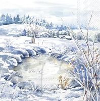 Serviette frosty landscape (1735) 2Stk.